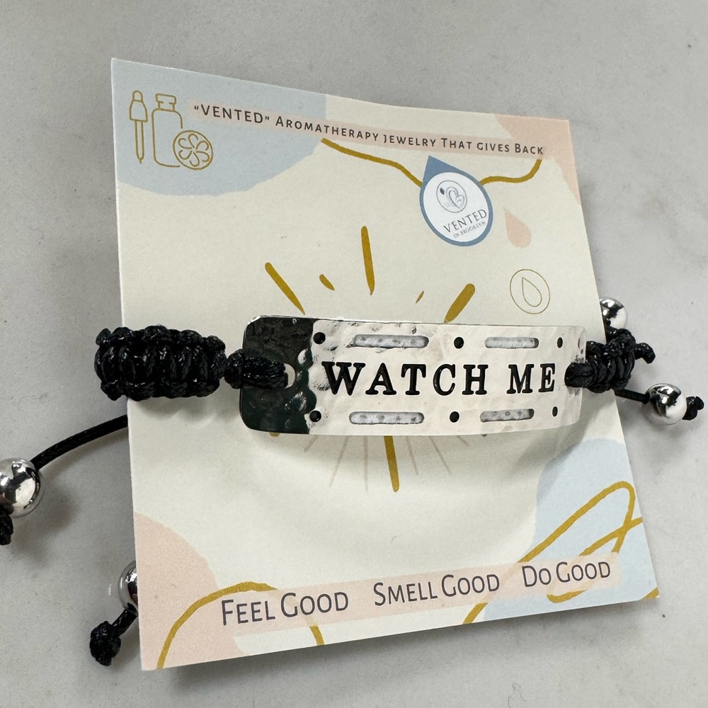 Vented Aromatherapy Watch Me Silver Bracelet